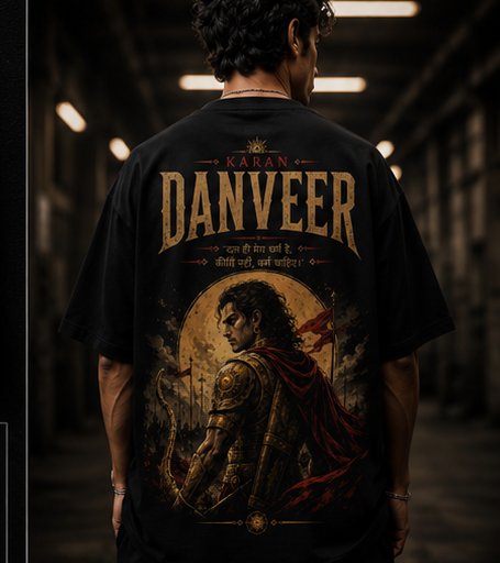 Black oversized DANVEER KARN tshirt